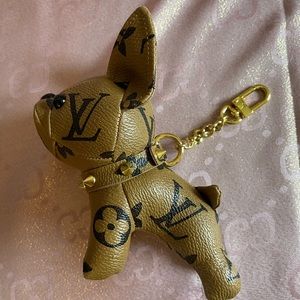 LV French bulldog keychain/charm